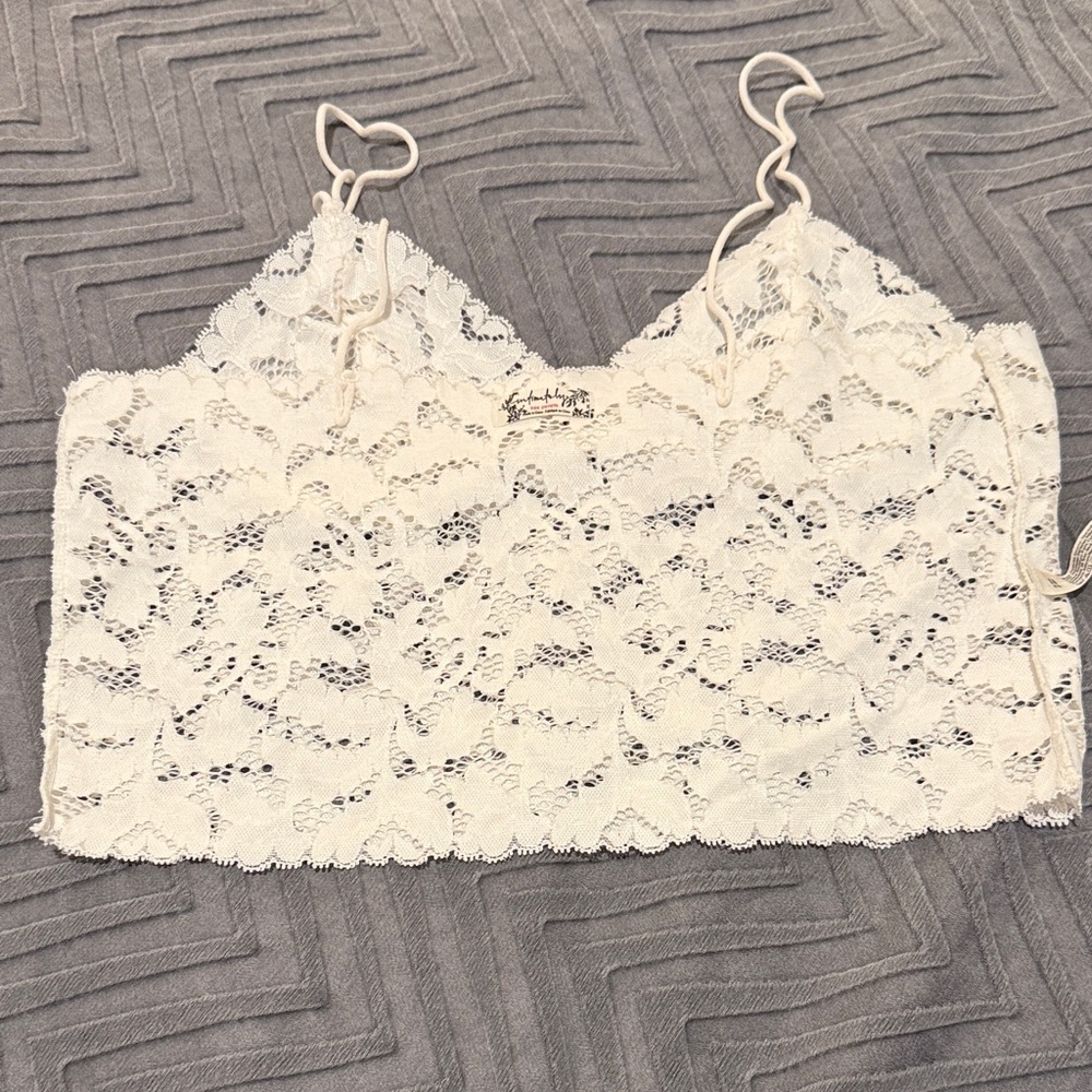 Intimately Free People Cream Lace Longline Bralette - Picture 5 of 9